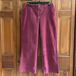 L.L. Bean Maroon Wide Leg Corduroy Pants size 18 Tall